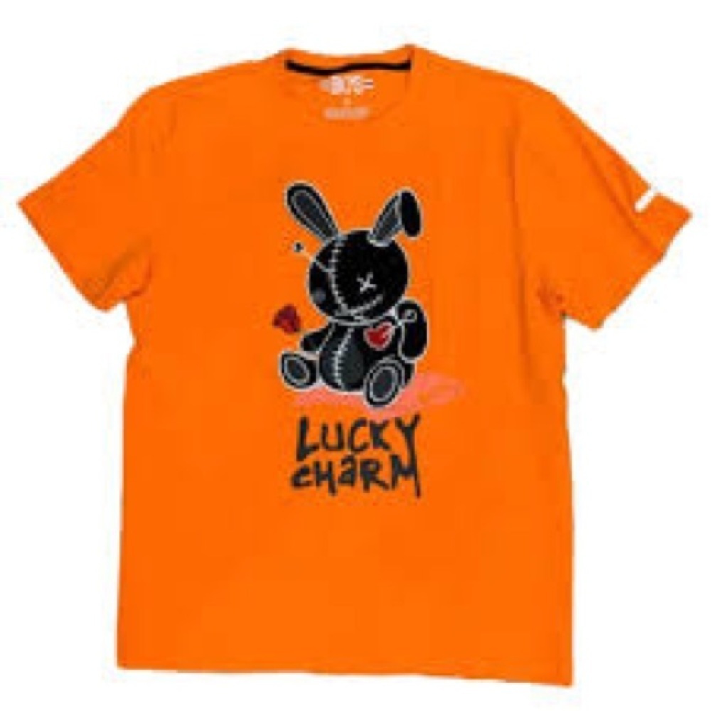 Orange Lucky Charm men's t shirt